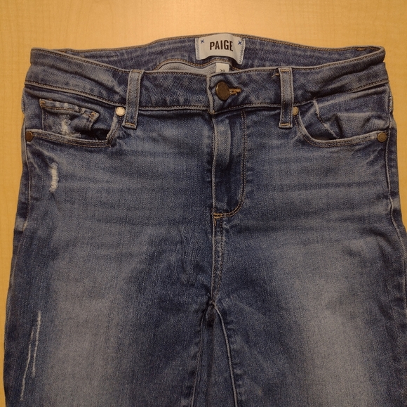 Paige Verdugo Ankle Distressed Jeans Size 28 - Picture 4 of 11